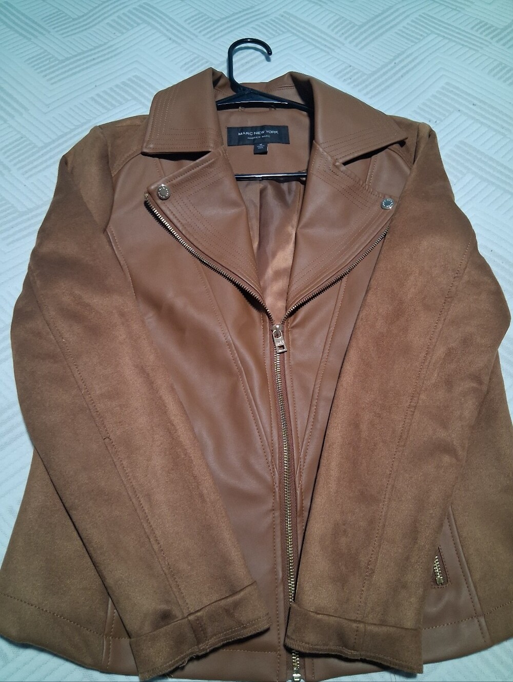 Marc New York Women's Tan Suede & Leather Jacket